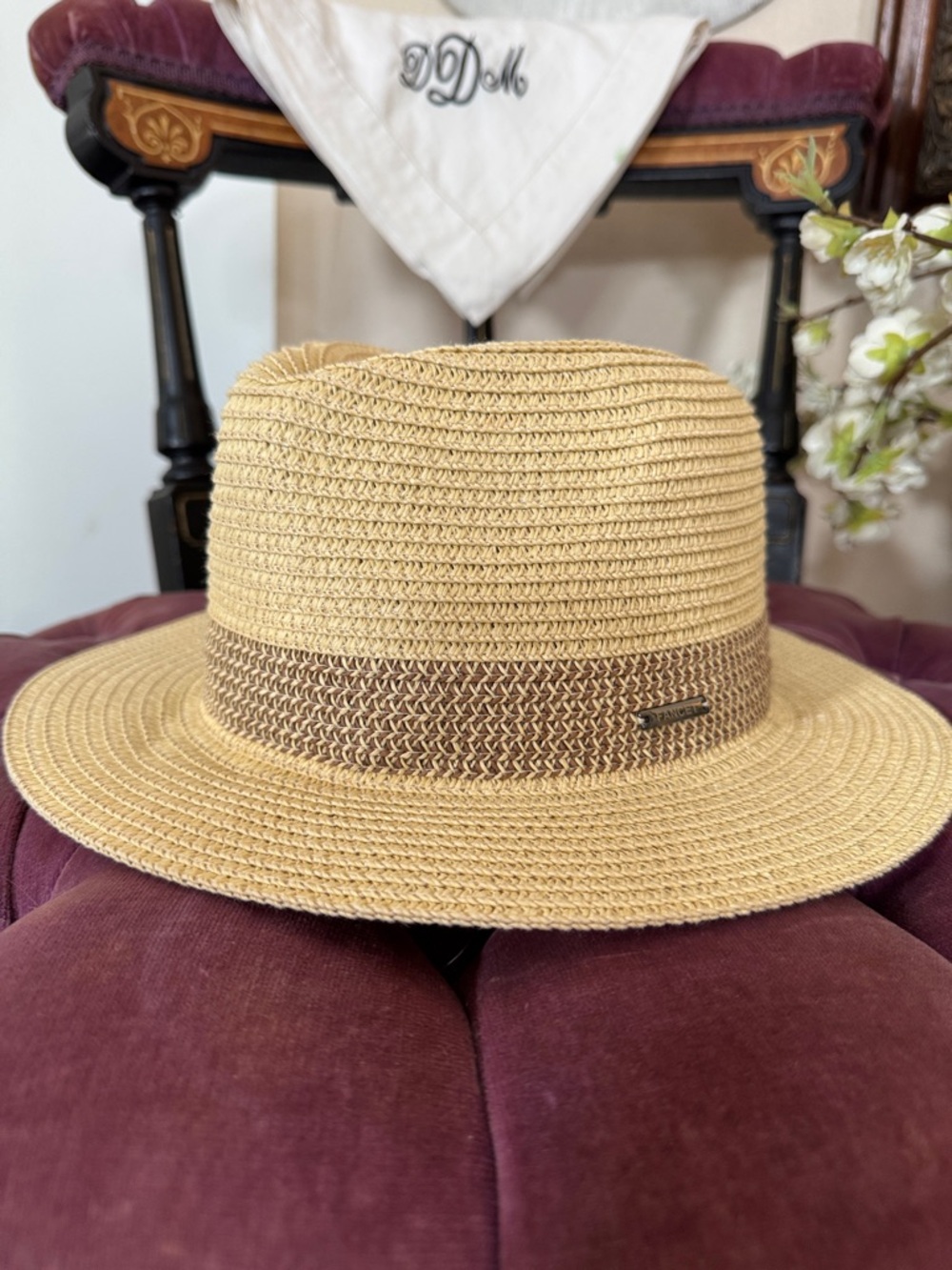 Classic Straw Fedora Hat in Natural/Tan - Men Accessories